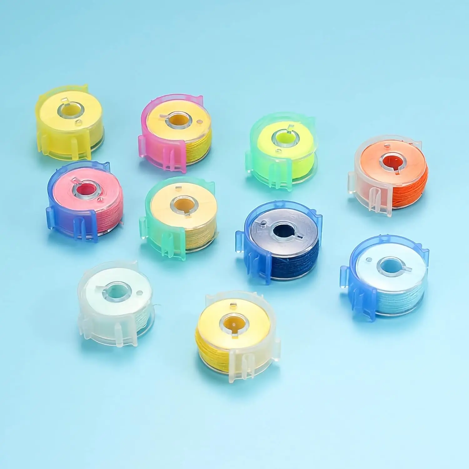 10-50pcs Sewing Bobbin Clips Plastic Bobbin Holder Clamps Sewing Tool Accessory Prevent Thread Tails from Unwinding Spool Savers