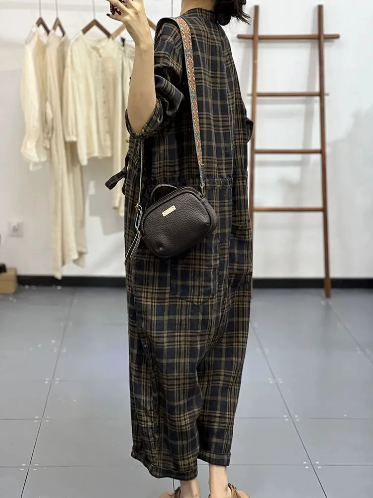 플러스 사이즈 팬츠슈트 슬림핏 롱 팬츠 하이웨이스트 코튼 블렌드 A라인 벨트 포함 가을 시즌 레귤러 얇은