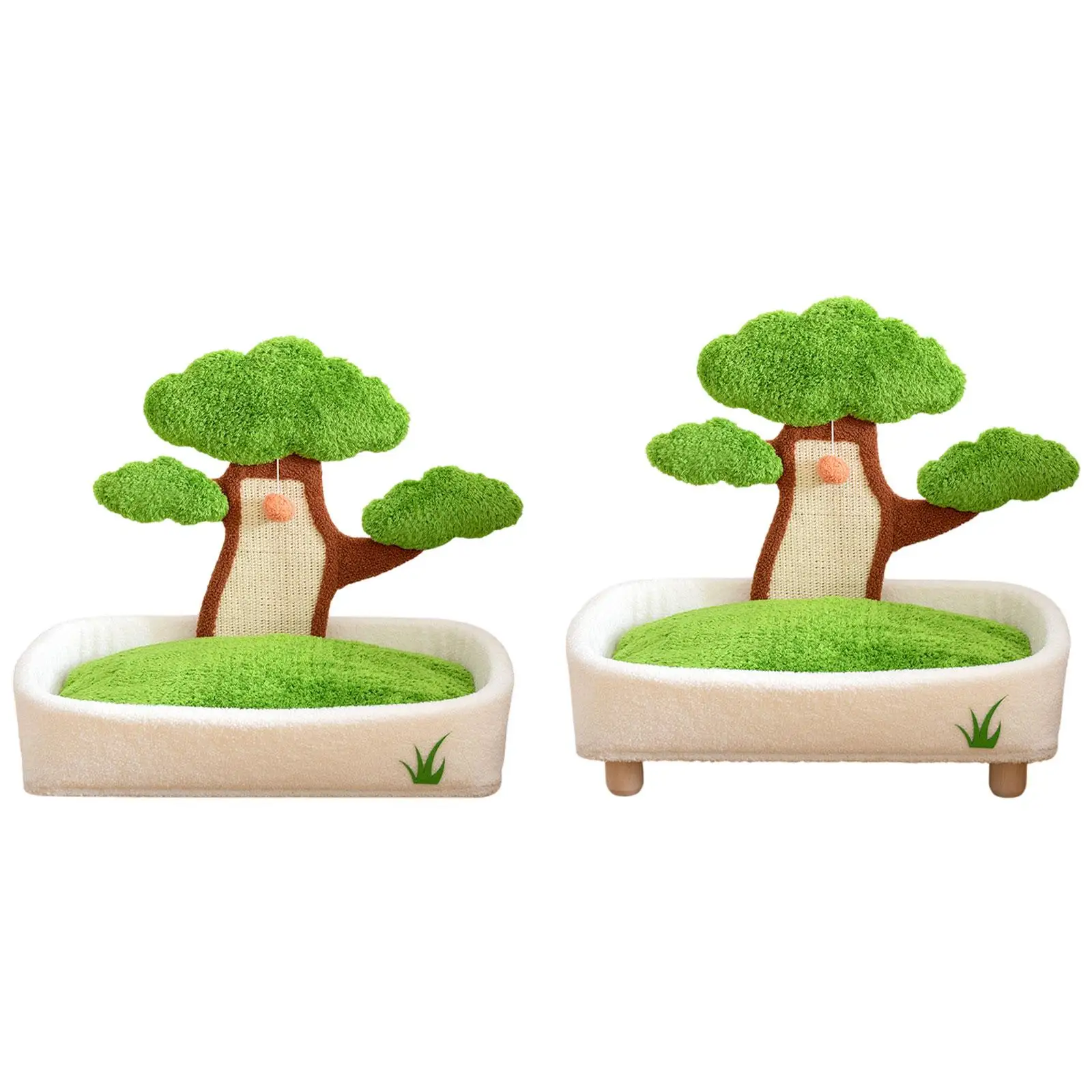 Cat Scratcher Mat Density Board 2 in 1 Bonsai House Scratch Pad Playground for Cats Indoor Training Furniture Protector