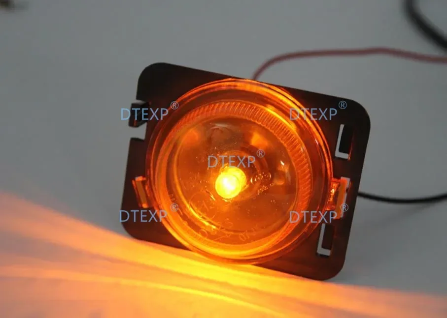 1 Piece Side Turn Signal Lights Front Fender Lamp for Wrangler-JK 2007-2015 Halogen Marker Side Lamp Clearance Light with Bulbs