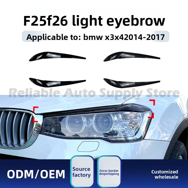 

For BMW X3 X4 F25 F26 2014-2017 Headlight Eyebrow Decal Sticker Stylish Car Modification Accessory High Quality Premium Design