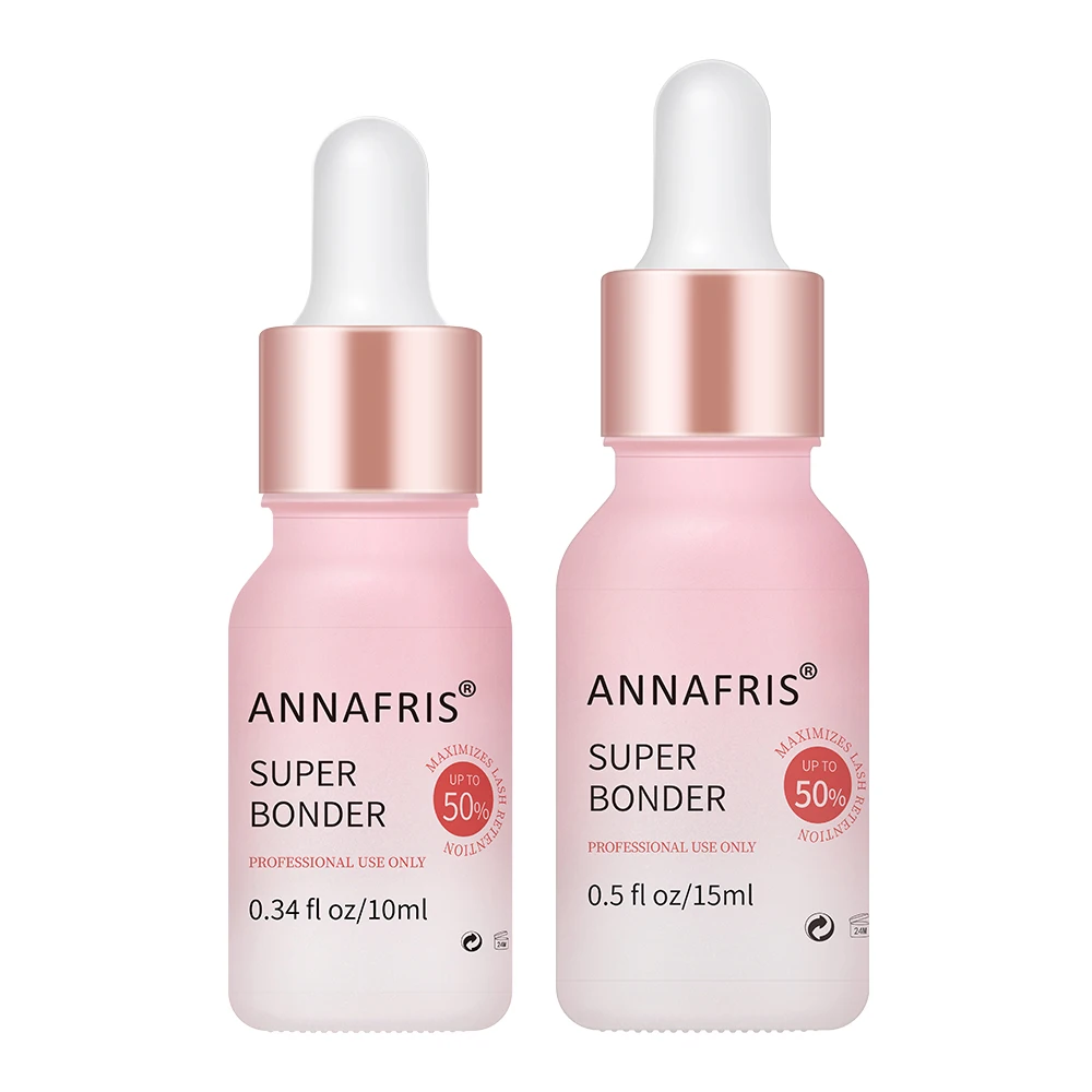 ANNAFRIS 10ml/15ml Lash Extension Super Bonder Quick Drying Long Last Grafting Eyelash Glue Cure Private Label Eyelash Adhesive