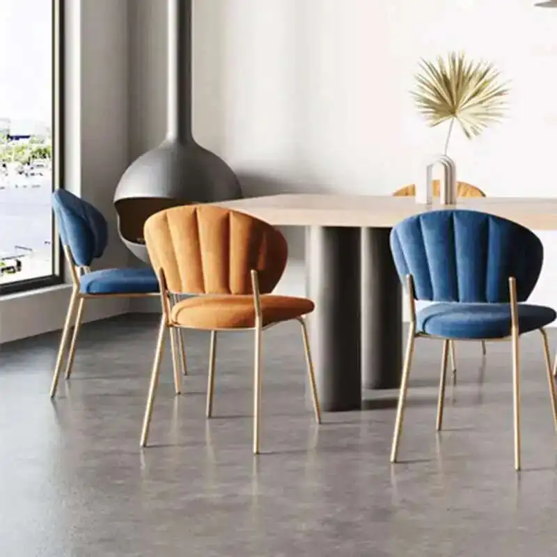 كراسي تناول الطعام الاسكندنافية الحديثة صالون تسريحة كراسي طعام فاخرة واحدة أنيقة صالة cadeiras أثاث الحدائق HY50DC