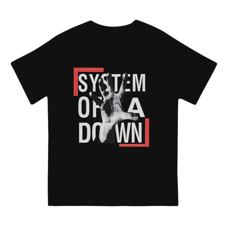 System of A Down Newest TShirt for Men Cool Palm Round Neck Pure Cotton T Shirt Hip Hop Birthday Gifts OutdoorWear