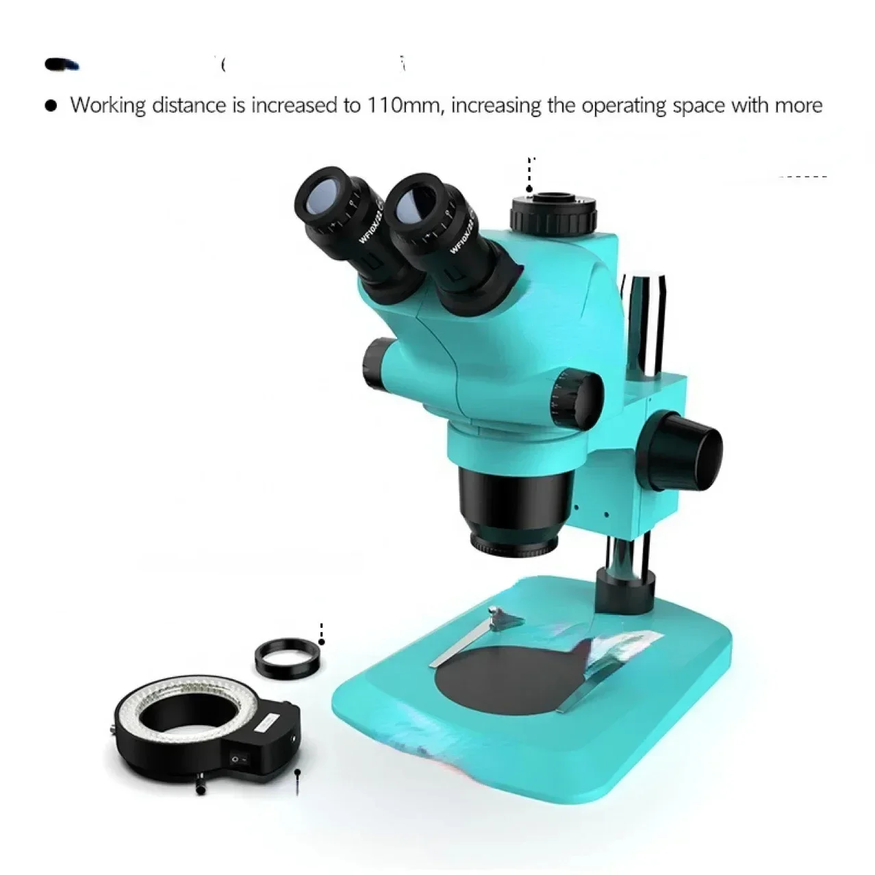 Rf4 RF-6565TV 6.5-65X Adjustable Trinocular Zoom Stereo Microscope for Mobile phone BGA Repair Magnifier