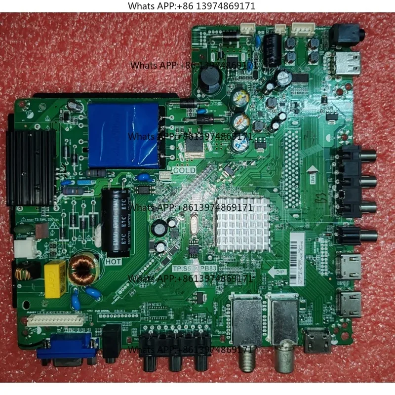 TP.S512.PB83 Three-in-one TV motherboard  Blue Transformer 65--94V  65W Multiple physical photos of different interfaces