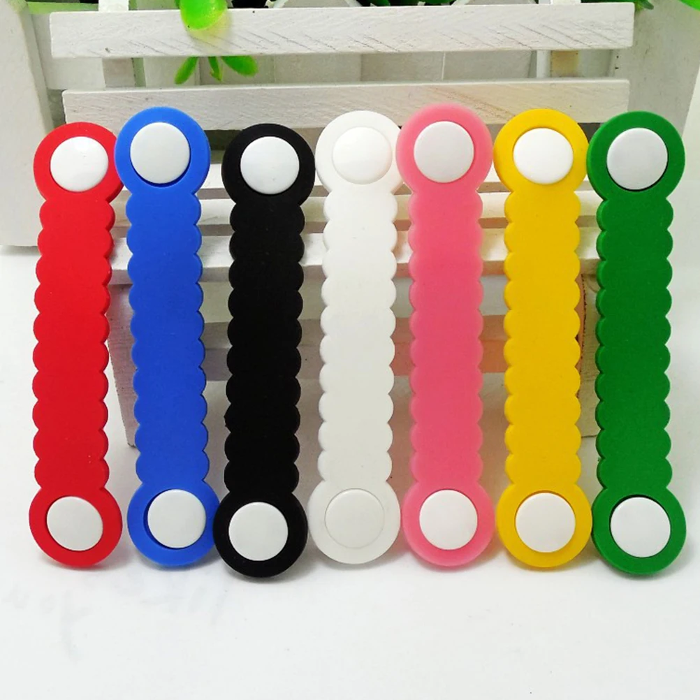 

12 pcs PVC Headphone Wire Wrappers Lightweight Cable Clips Flexible Earphone Organizers Data Cord Fixing Clamps Storage Solution