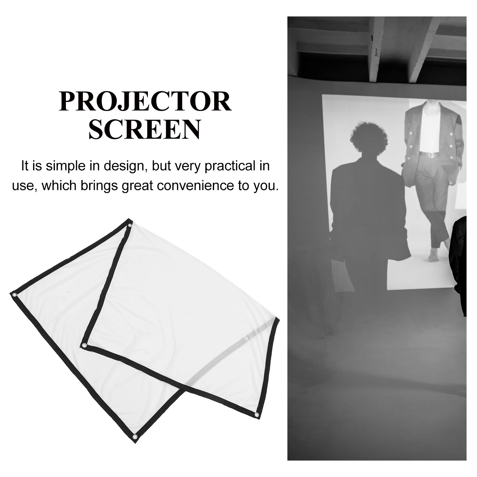 

84 Inch 16:9 Foldable Portable Projector Screen Lightweight Compact for Indoor