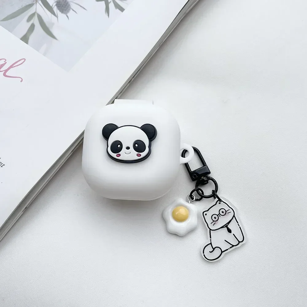 Чехол с милой пандой для Anker Soundcore Liberty 4 Pro, силиконовый чехол для наушников с рисунком для Soundcore Liberty 4 NC, чехол fundas