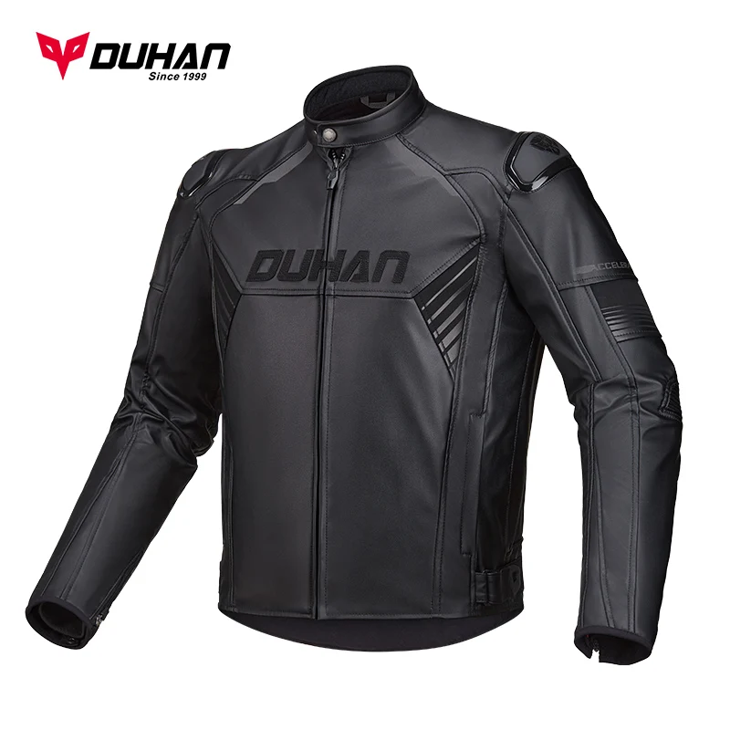 DUHAN Motorcycle Jacket Suit Men's Four Seasons General Purpose Leather Anti-fall Warm Racing Jacket Motorcycle Winter Clothing