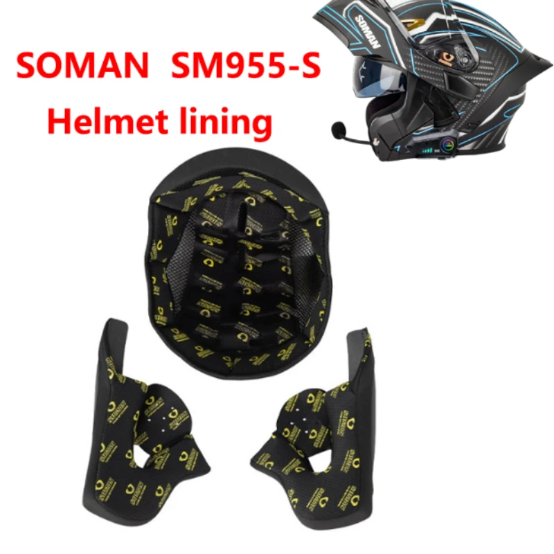 

Motorcycle Helmet Lining Removable and Washable Inner Pad For SOAMN x8 SM965 Sm955-s TAIKO Full Face Motorcycle Helmets Riding