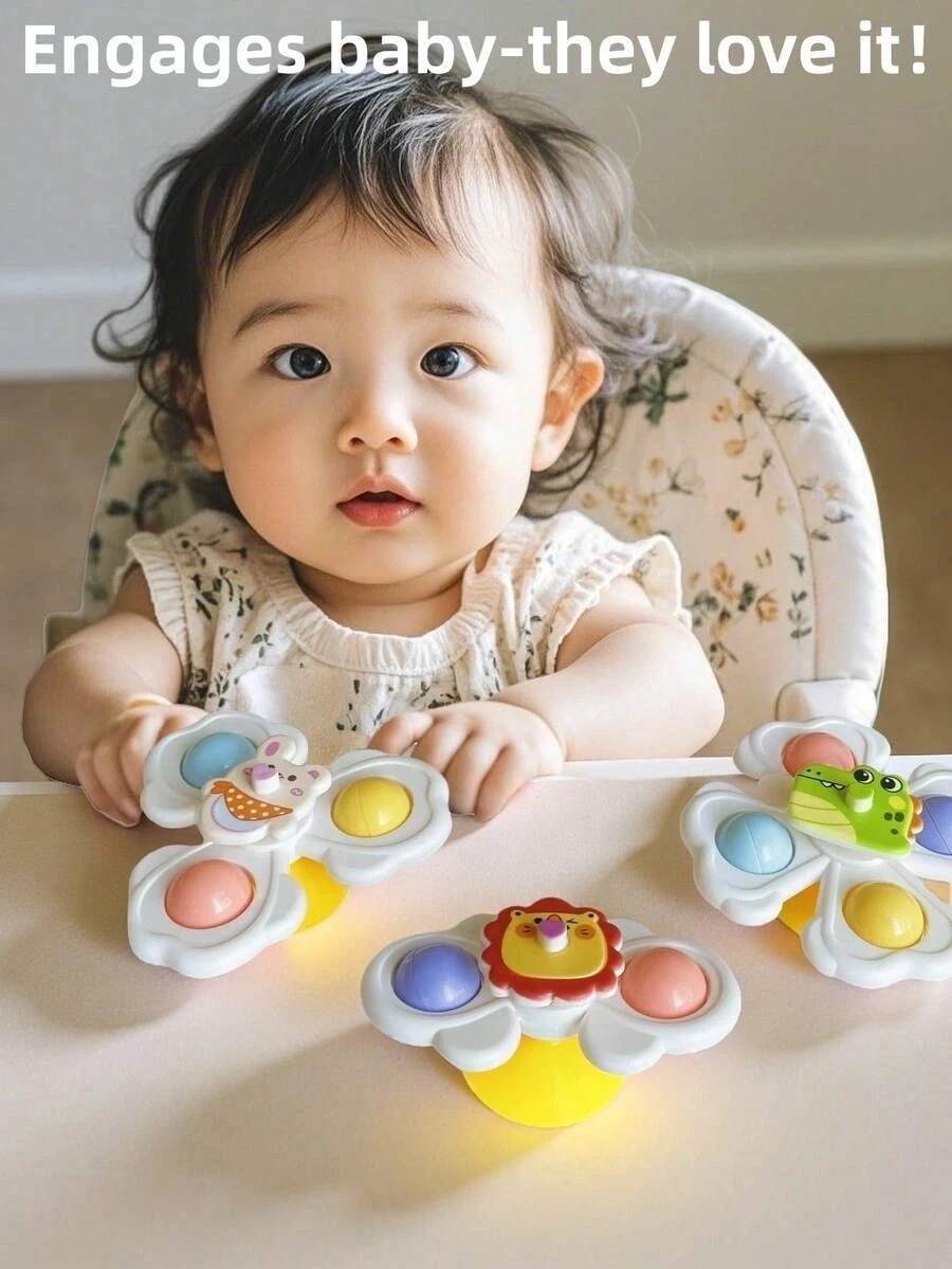 

Baby Sucker Spinning Toys Children Bath Montessori Education Rotating 3 Years Bathroom Toys for Toddler Infant Toys for Baby