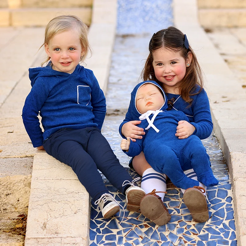 Children Shirt Long Sleeve Demo Pocket From Ribbon Comfortable Fabric Ribbed Hoodie T-Shirt Boy and Girls Neck Ends V Shape