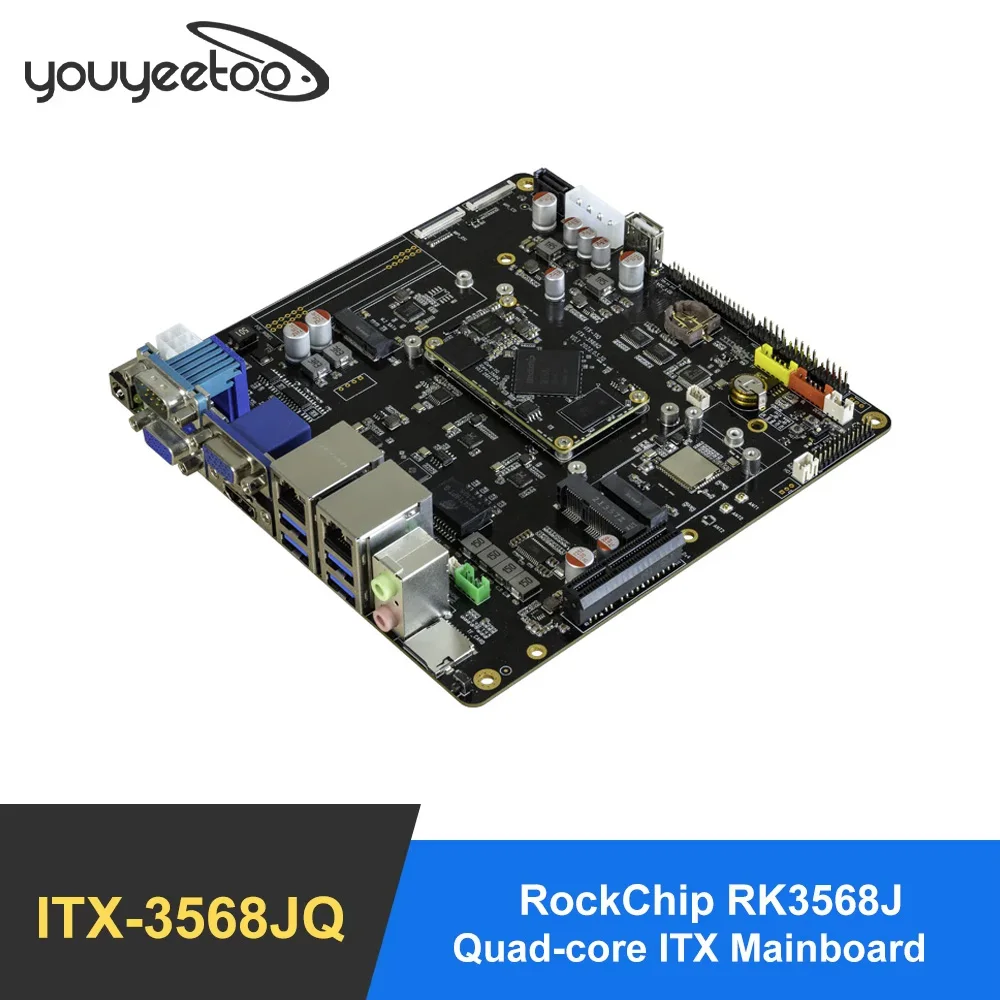 

ITX-3568JQ ITX Development Board RockChip RK3568J Motherboard RKNN NPU 1.0Tops 8M ISP ARM G52 2EE Support Android,Ubuntu,RTLinux