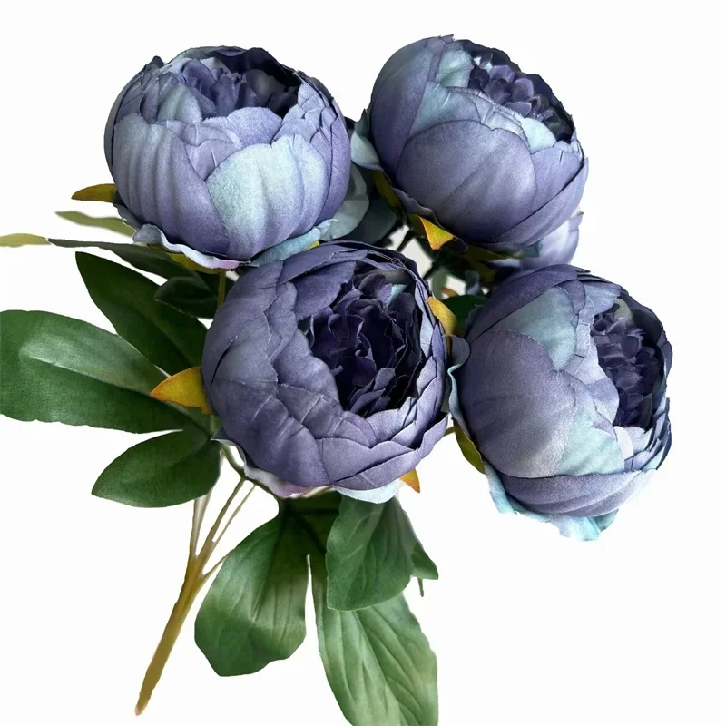 7 Head Peonies Artificial Flowers Silk Bouquet Autumn Wedding Party Christmas Table Decoration High Quality Flower Arrangement