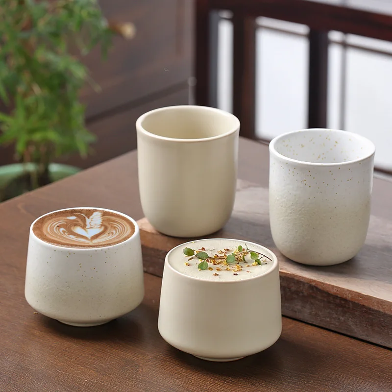 High Quality Aesthetically Pleasing Retro Style Kiln Fired Water Middle Eastern Style Coarse Pottery Espresso Cup Handmade