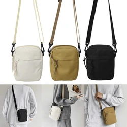 Sling Messenger Bags para homens, lona casual, pequeno zíper, bolsa crossbody, bolsa de ombro simples, 3 cores, nova