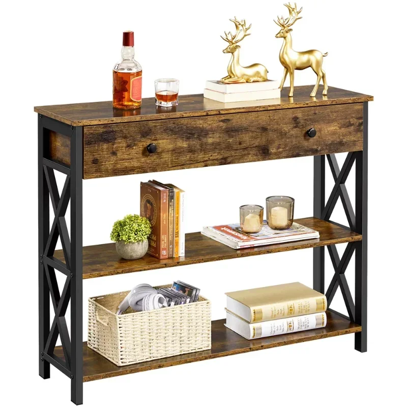 

Wooden Console Table , Rustic Brown