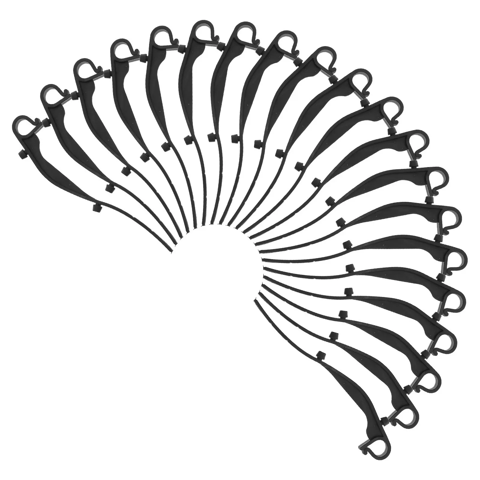 50Pcs Gutter Guard Clips Plastic Windproof Fixing Hooks Black Mesh Leaf Screen Clips Roof Drainage Maintenance