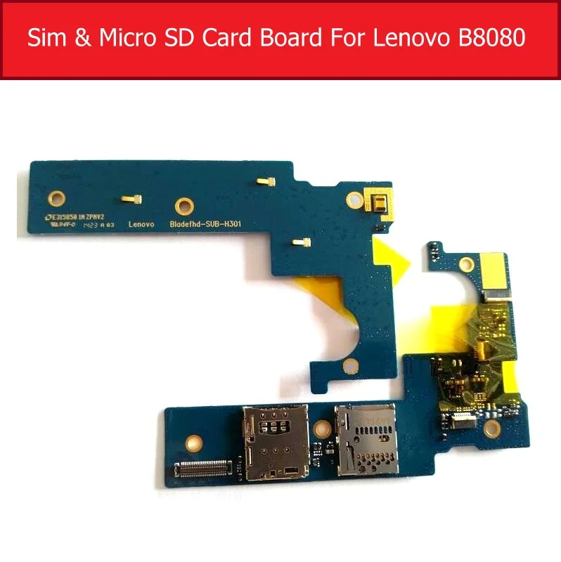 

Версия LTE и Wi-Fi, плата для SIM-карты и памяти для Lenovo B8080, держатель слота для SIM-карты, плата Bladefhd-SUB-H301