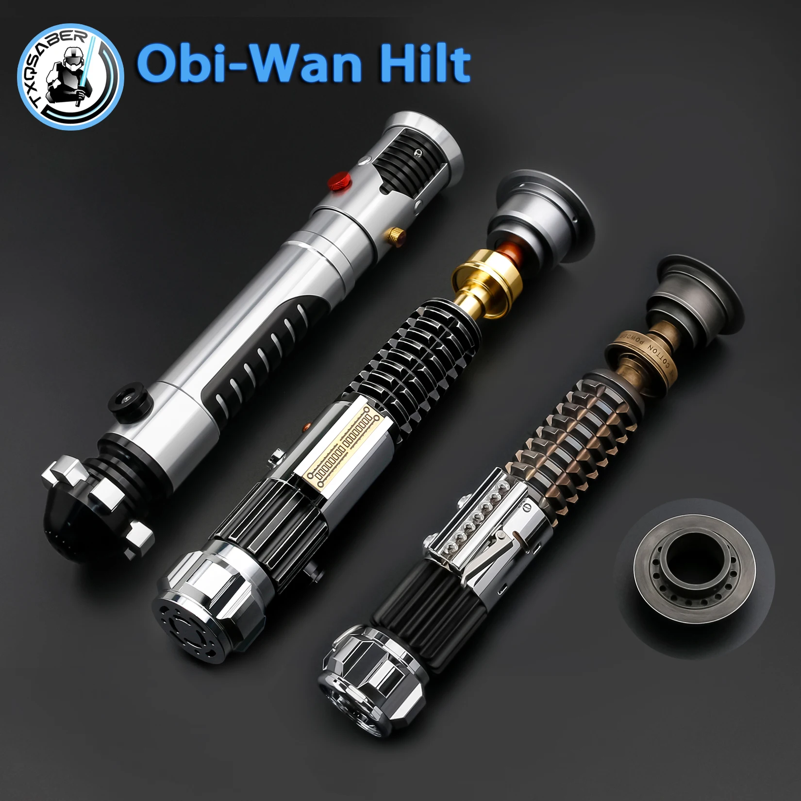 

TXQSTUDIO Lightsaber Replica Obi-Wan SDRGB NeoPixel Metal Hilt No Blade