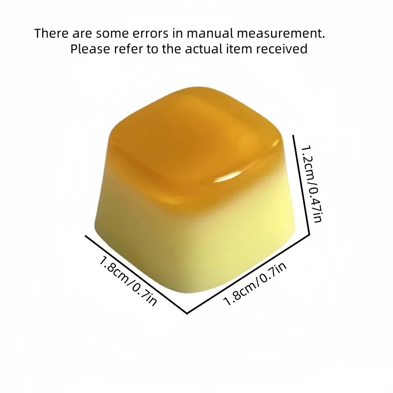 DIY Transparent Jelly Pudding Keycap Personalized Cross Shaft Mechanical Keyboard Key Caps Original Dripping 1Pc
