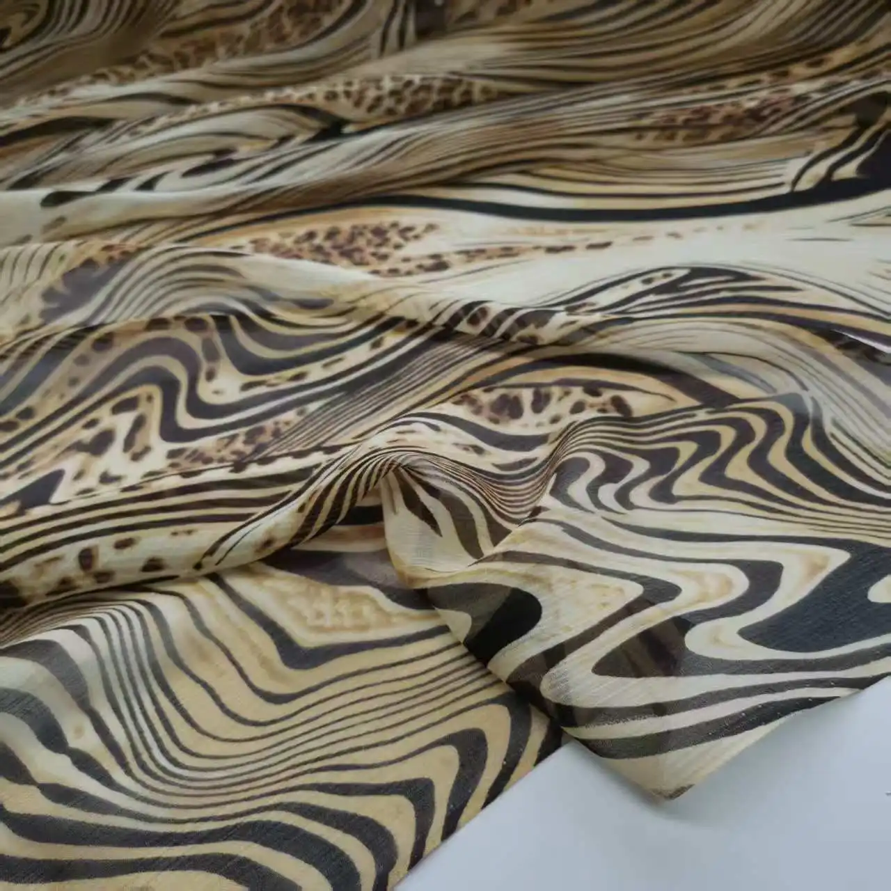 

On Sale Fashion Silk Zebra Leopard Fabric Sewing Dress Costume DIY Sewing Tissue