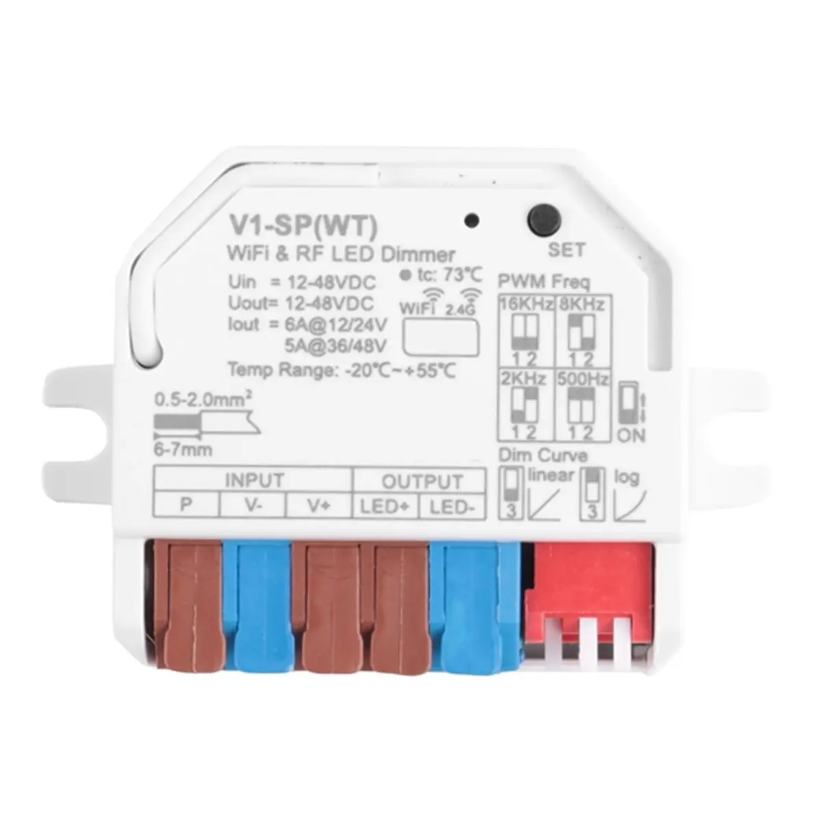 [DTC4]V1-SP Tuya Smart Cloud WiFi Dimming Push LED Controller Single Channel Constant Voltage Brightness Adjust