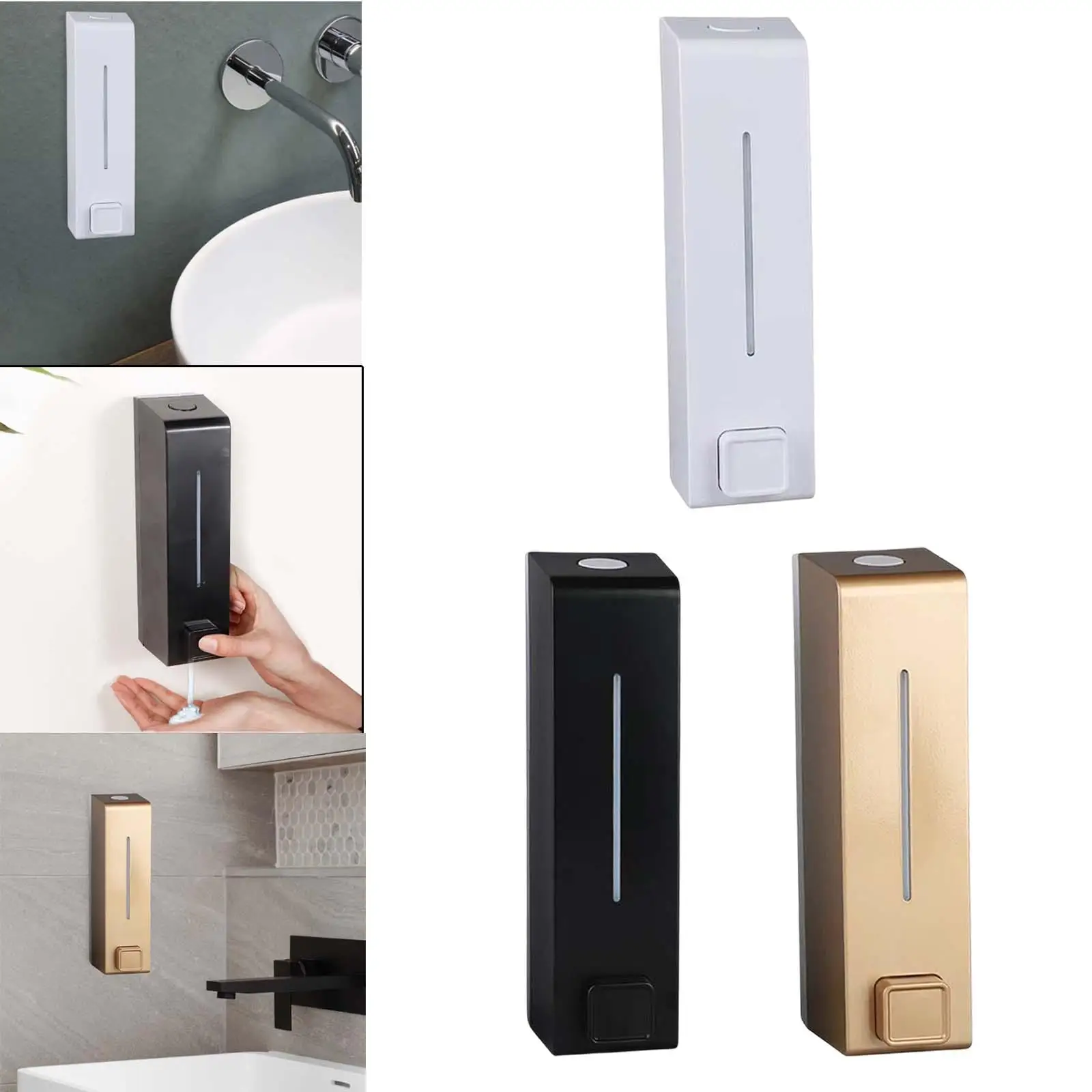 600ml Soap Dispenser Wall Mounted Hand Wash Lotion container for Bathroom Kitchen Restaurants Washroom Commercial