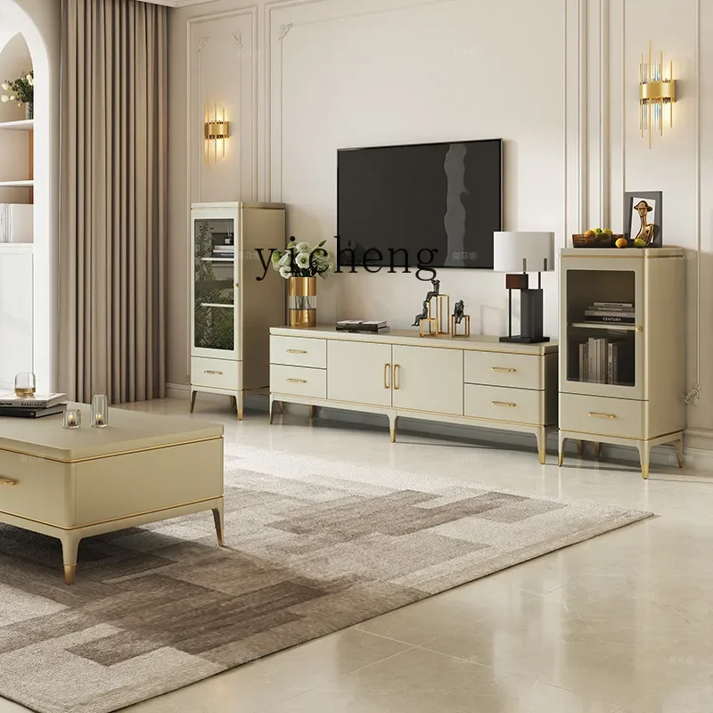 

simple solid wood TV cabinet living room locker home TV cabinet small apartment home decoration accessories