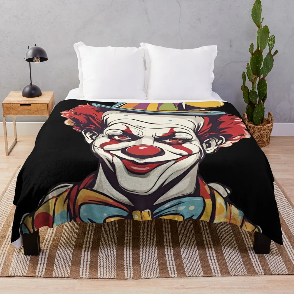 

Colorful Clown Throw Blanket warm winter Blankets For Sofas Blankets