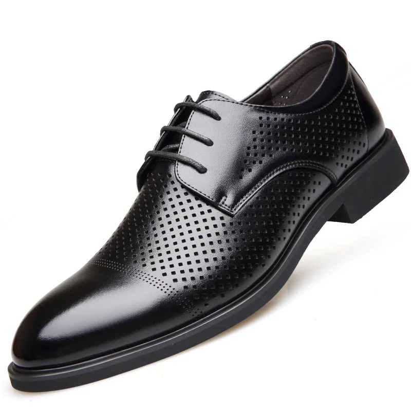 Zapatos de aumento de altura para hombre, plantilla Invisible de 6CM para aumento diario, zapatos de boda