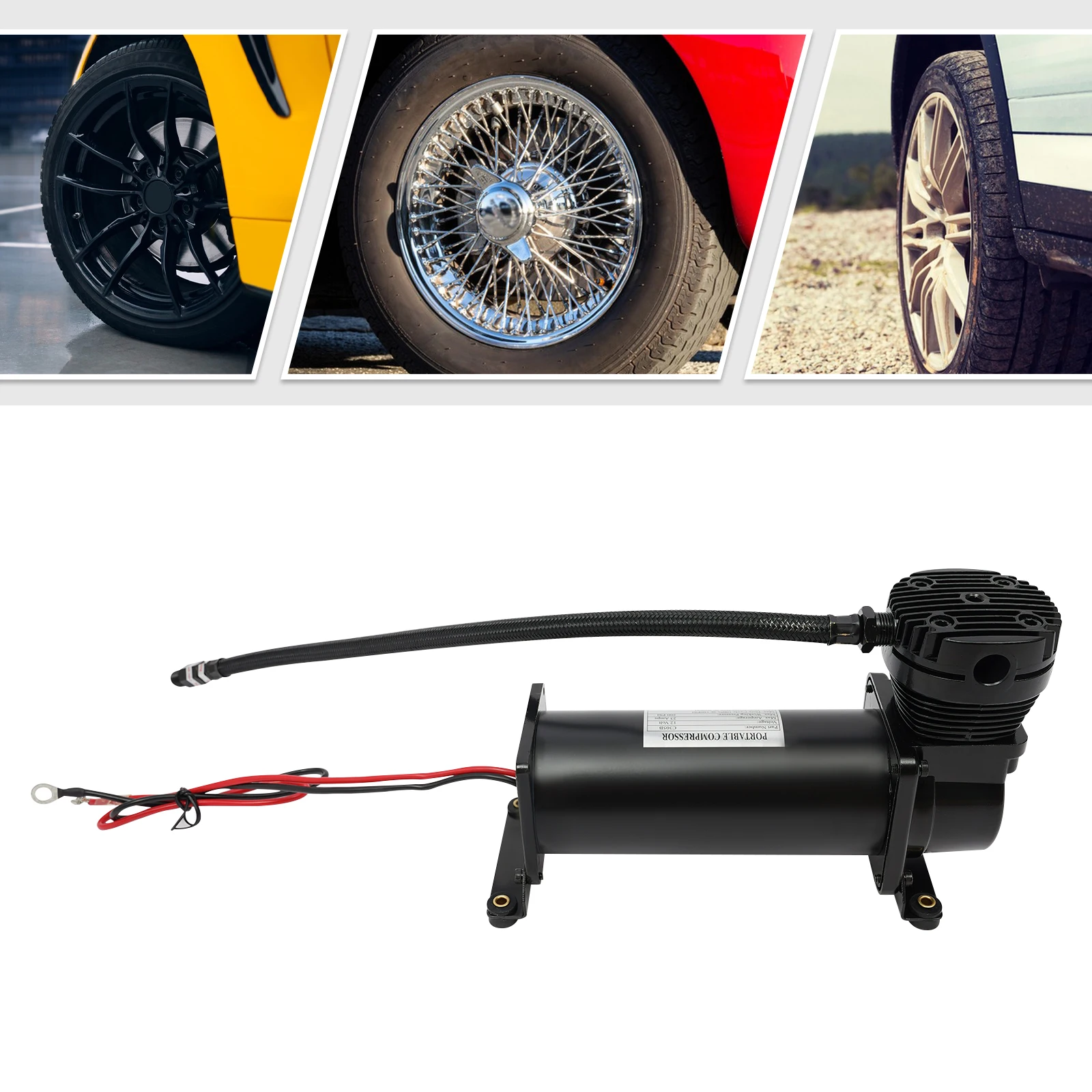 12V Portable Air Compressor Suspension Air Pump 200 PSI IAir Ride Suspension Compressor for Inflating Tire