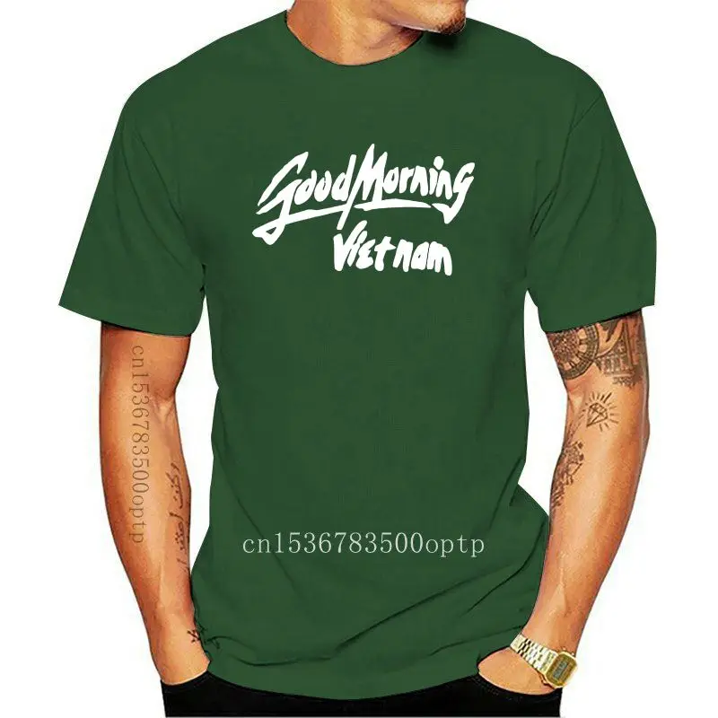 Mens Good Morning Vietnam TShirt - Funny Robin Williams DVD Gift Present Cheap wholesale tees,100% Cotton For Man 2020 hot tees