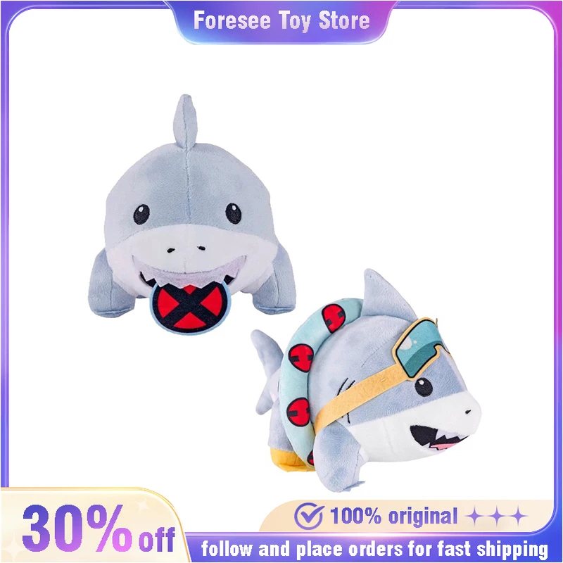 Kawaii The Jeff Plush Toy Cartoon Jeff The Land Shark Stuffed Anime Online Star Shark Plushie Soft Room Decor Doll Toy Kids Gift