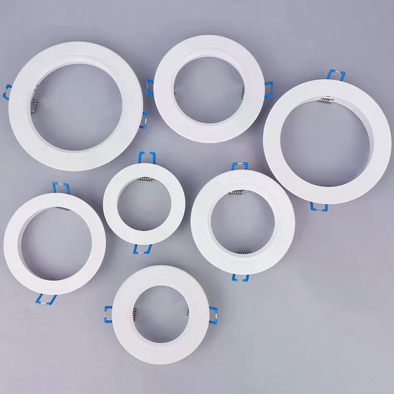 Led Downlight Spotlight Brackets Light Stand Adapters Lamp Shade Rings Hole Enlarge White Outer Frames Cut Out Remedial Circles