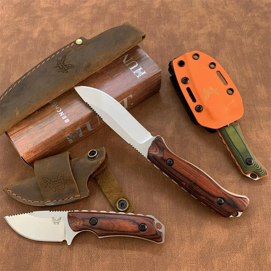 3 Styles BM 15002 15017 Fixed Blade Knife S30V Blade G10/Wood Handles Hidden Canyon Hunter Pocket Tactical EDC Military Knives