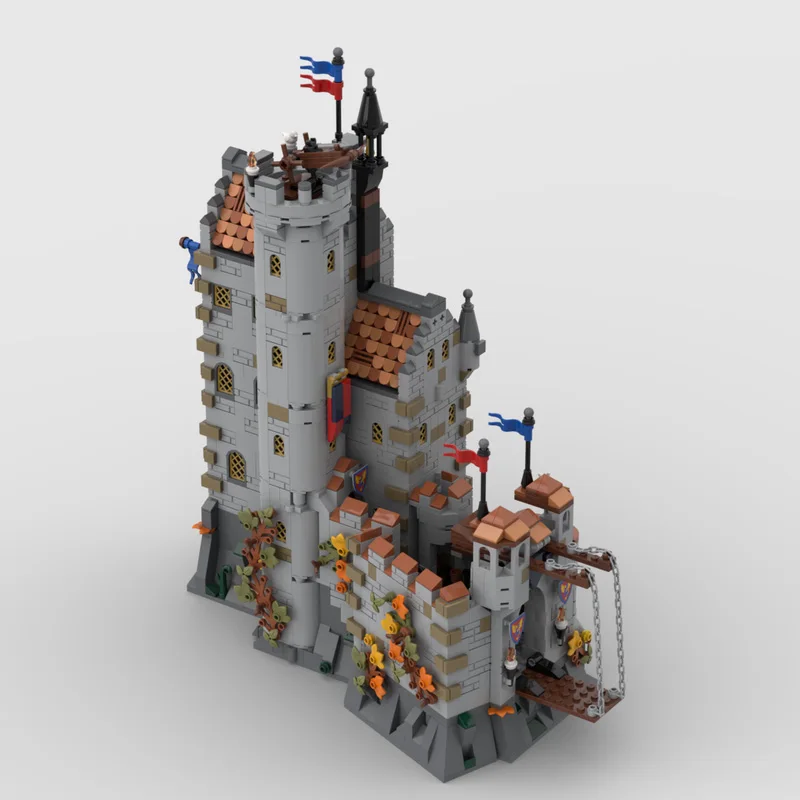 MOC-Bausteine-Spielzeug, mittelalterliches Dark Knight Castle-Modell, 2602 Stück, kreatives Weihnachtsgeschenk für alle architektonischen Liebes