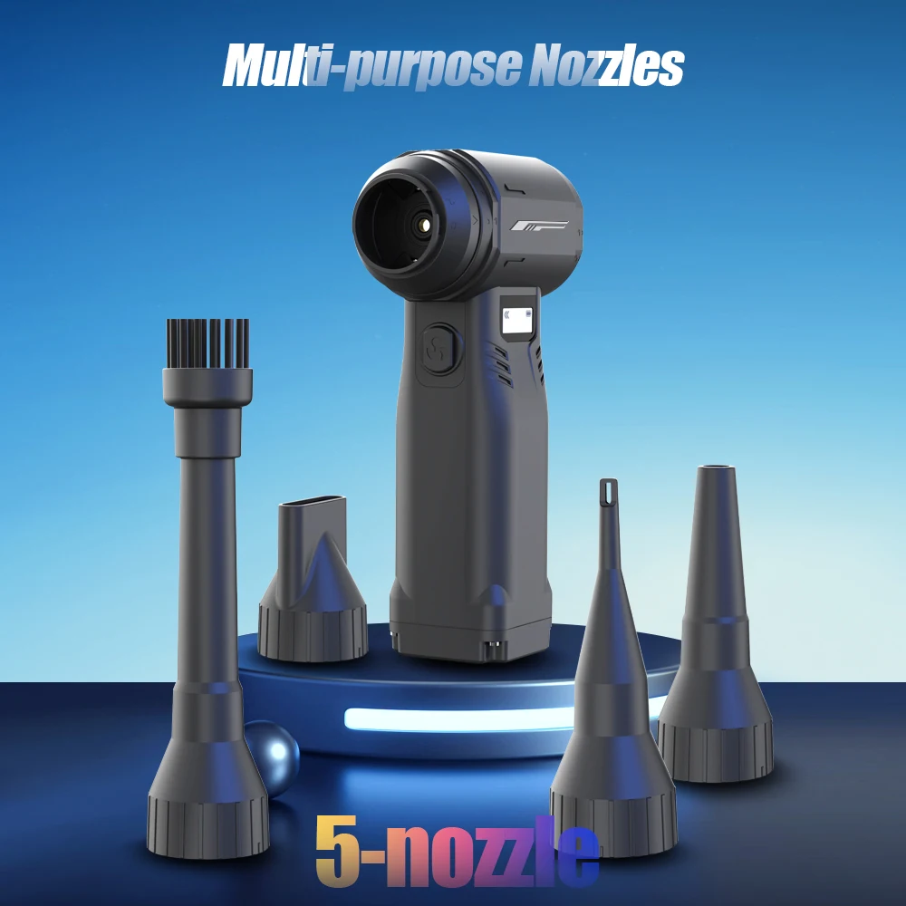 Ventilatore elettrico di livello professionale, ventilatore a turbina regolabile a 10 velocità da 90.000 giri/min, polvere e neve a turbina ultrapotente