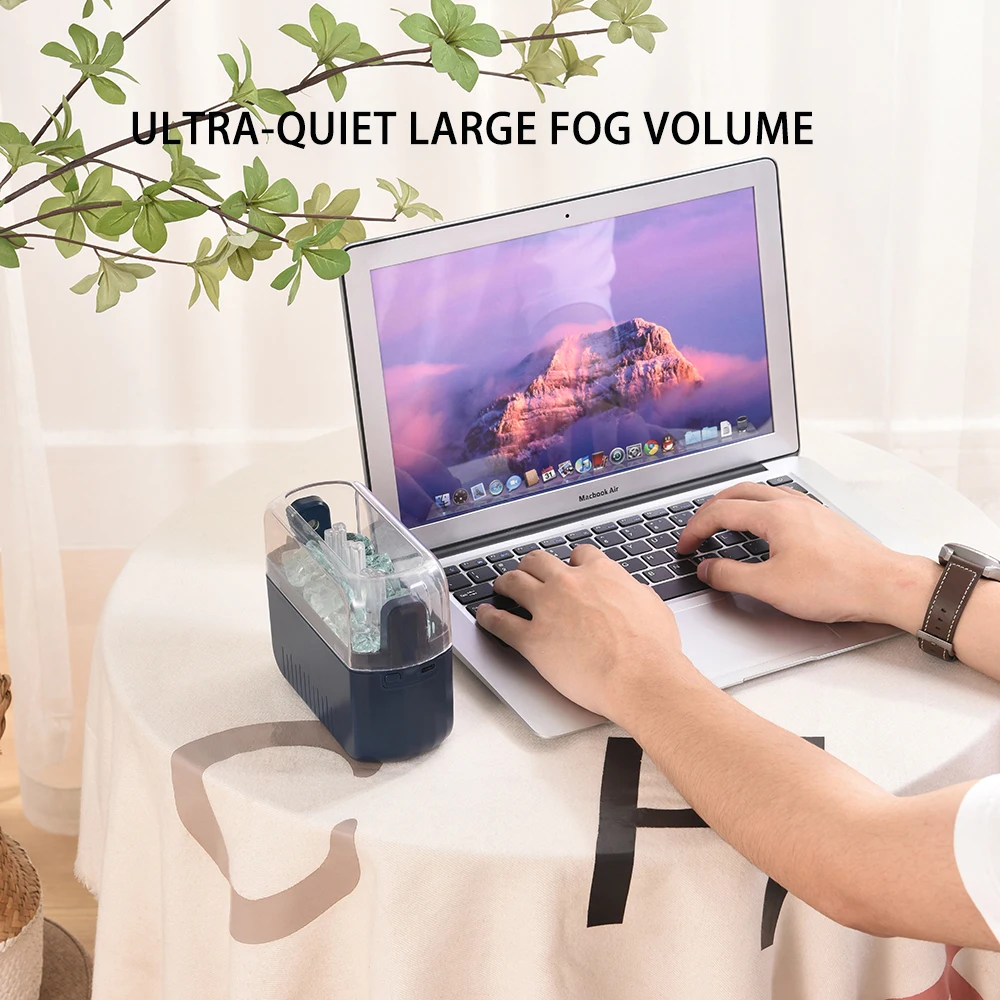 350 مللي USB شحن الهواء المرطب بالموجات فوق الصوتية زيت عطري الناشر مع بركان مصباح متوهج على شكل شعلة مرطب ضباب صغير محمول