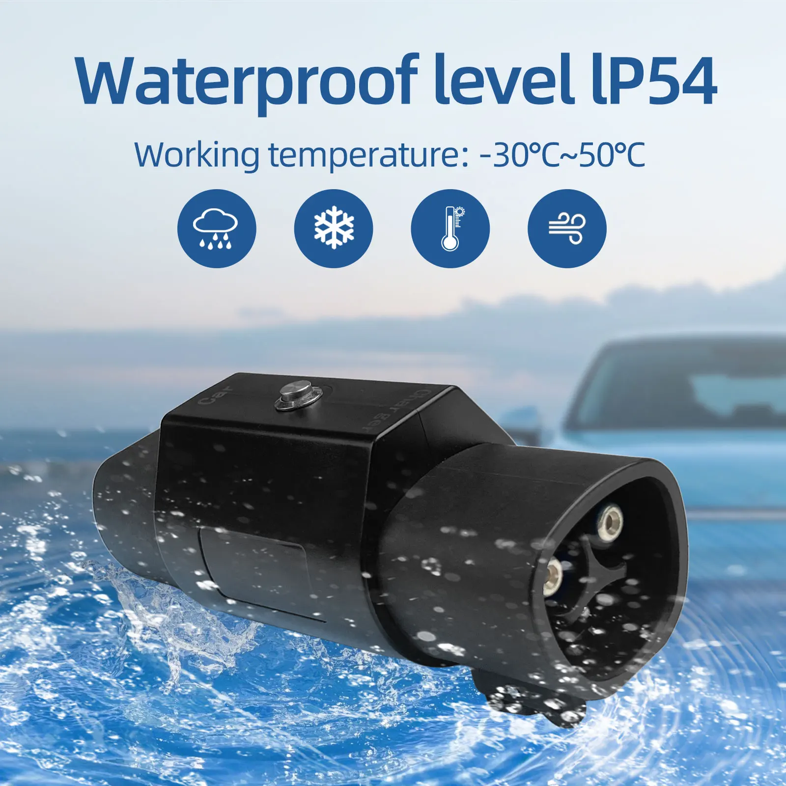 EVqiaoyi محول شحن NACS إلى GB/T EV موصل 32 أمبير 7 كيلو وات من Tesla Pile إلى محول GB/T للسيارات الكهربائية الصينية