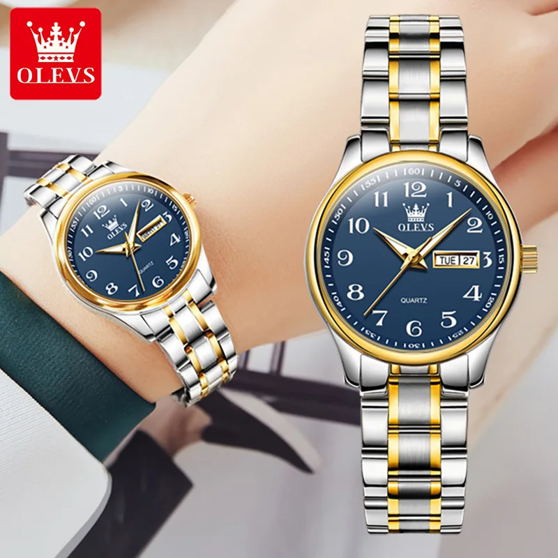 OLEVS 5567 Women's Watch Original Luxury Brand Stainless Steel Waterproof Quartz Women's Watch Elegant Date Zhou Women's Watches