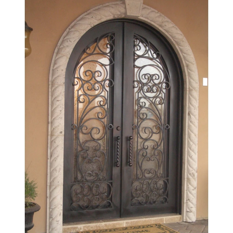 

Hot Selling Guaranteed Quality Hand Forge Double Iron Door Designs Arches Iron Doors Wrought Iron French Doors