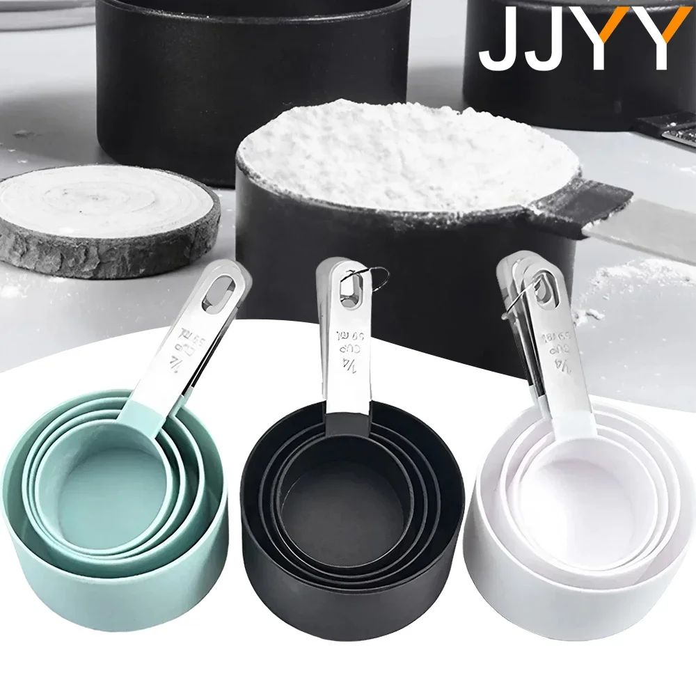 

4PCS/Set Multi-Purpose Measuring Cups Stainless Steel Handle Measuring Spoons 4 Pcs Set Milk Powder Coffee Spoon Baking Tools