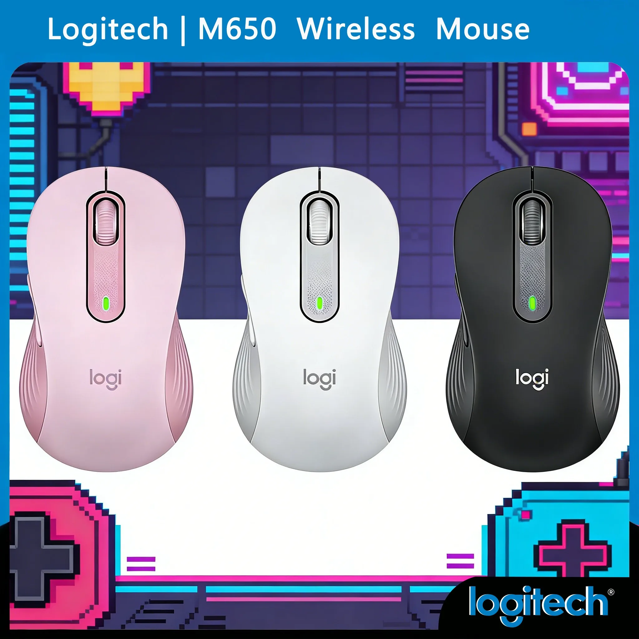 

Беспроводная мышь Logitech M650/M650L/M750 SmartWheel, 90% бесшумная, двухрежимная, 24 месяца автономной работы, эргономичный дизайн