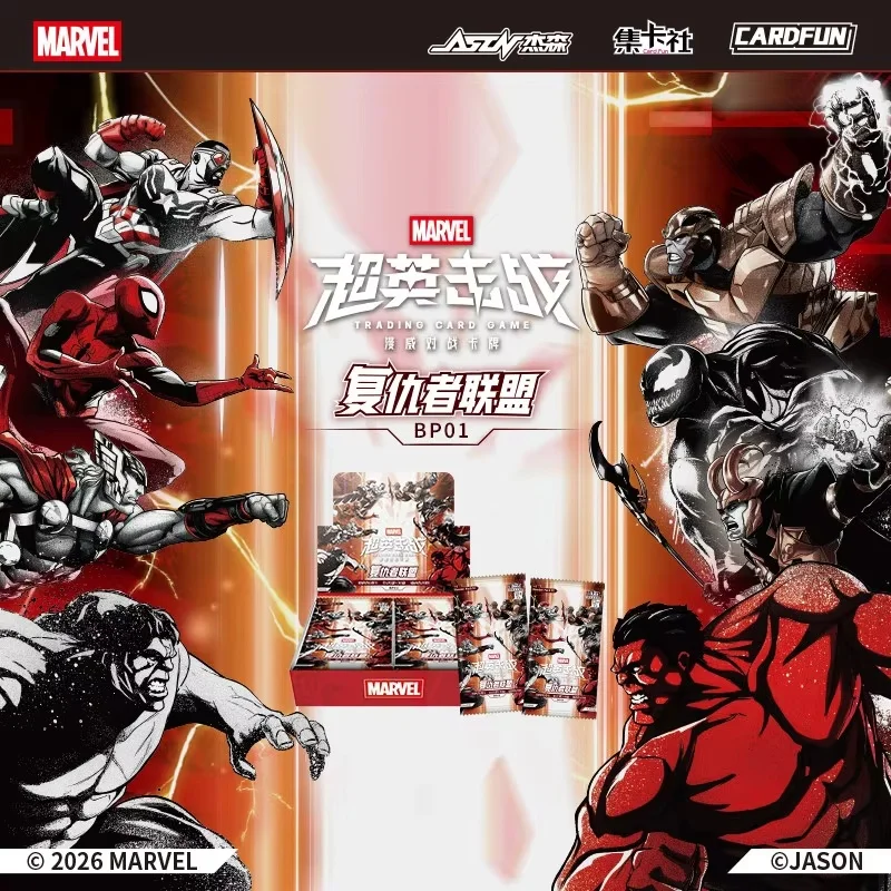 Tarjetas Coleccionables Originales en Stock. Card.Fun Marvel TCG Superhero Battle Starter Decks 01-04 Booster Pack 01 Avengers Set de Tarjetas Coleccionables en Caja