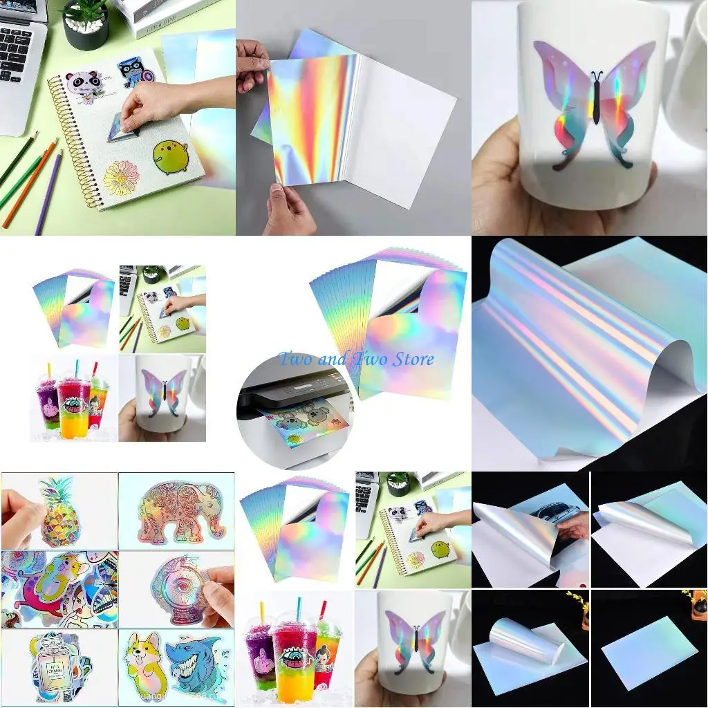 

HX6F 20Pieces/set Vinyl Sticker Paper Dries Quickly Waterproof Sticker