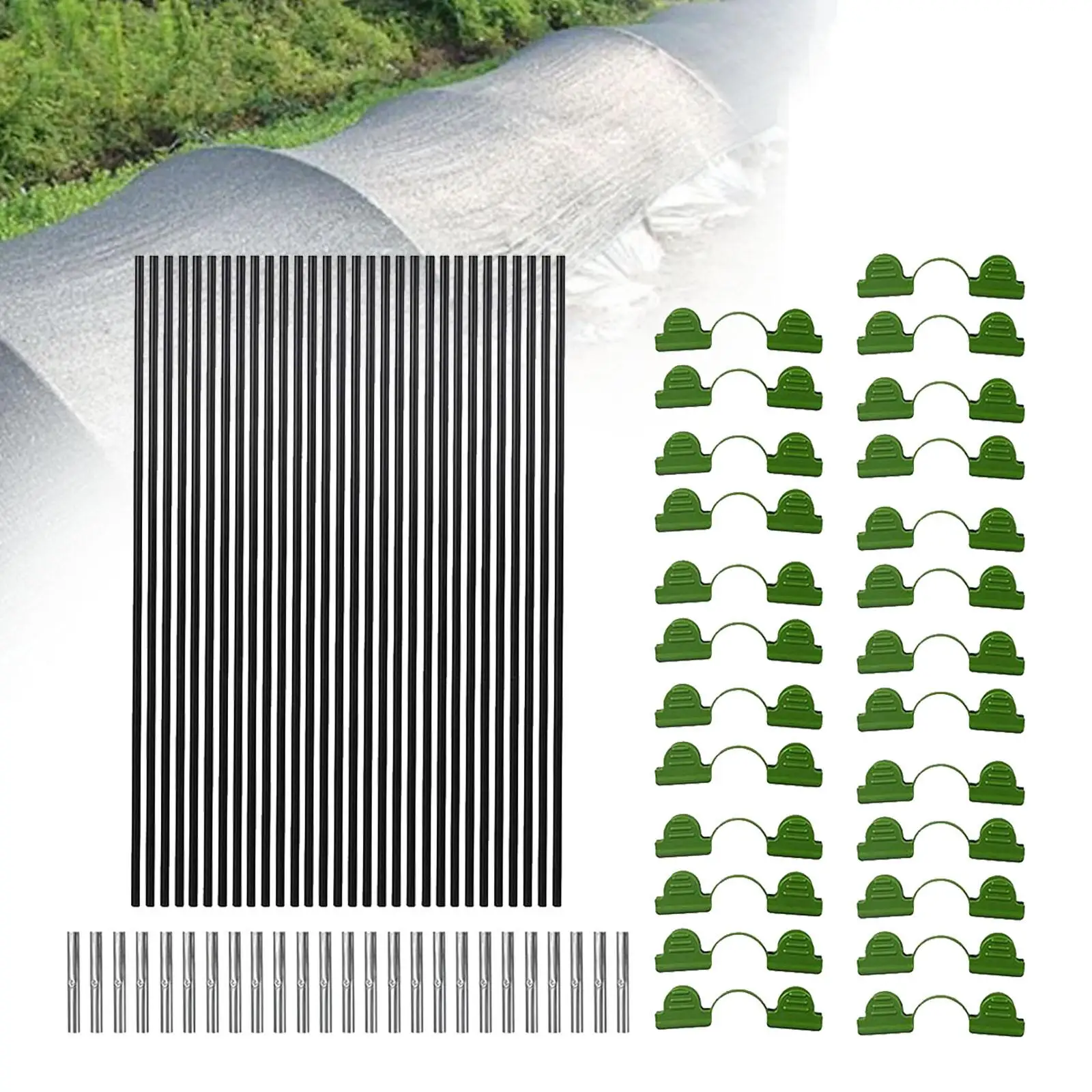 Telaio serra ad arco da giardino con clip, pneumatici per tunnel da giardino per