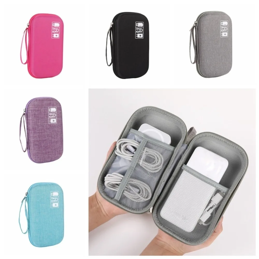 

Hard EVA Digital Storage Bag Dust-proof Shockproof Earphone Storage Bag Wear-resistant Waterproof Data Cable Organizer Bag
