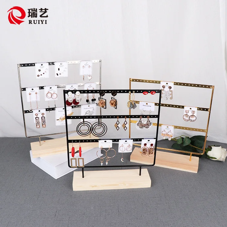 

Cross-border hot style, wrought iron earrings, earrings, displays log earring display hang metal pendant jewelry shelves